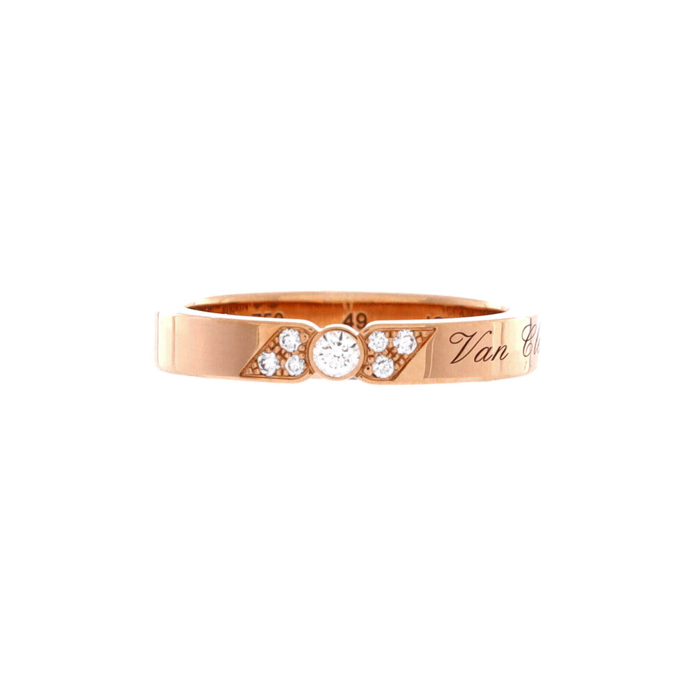 Van Cleef & Arpels 3mm Toujours Signature Etoiles Wedding Band Ring